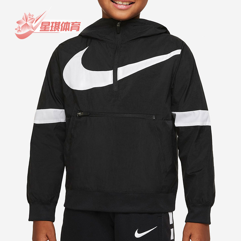 耐克大童运动卫衣连帽套头衫