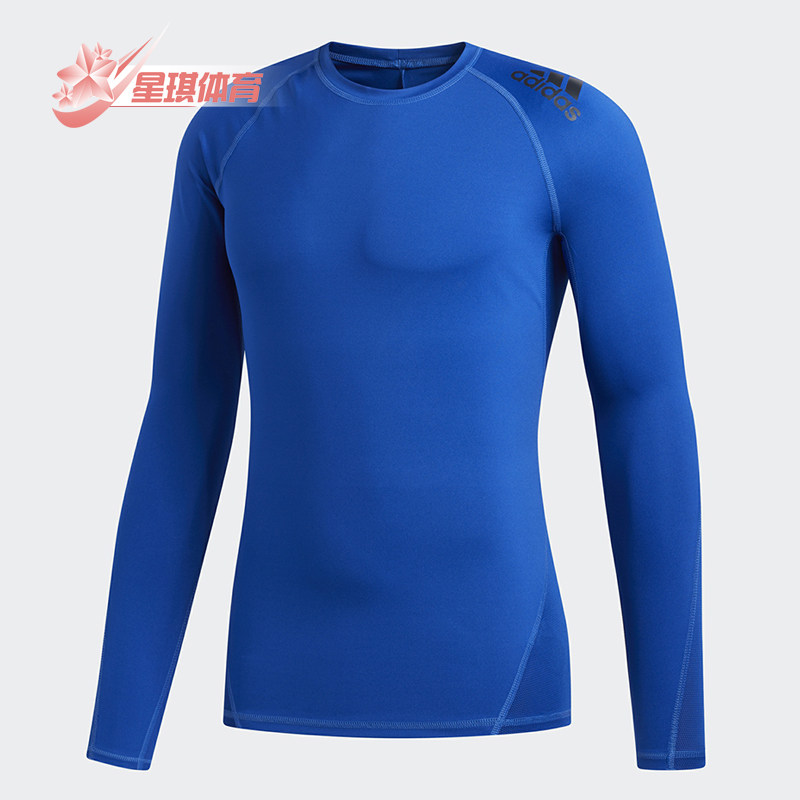 Adidas/阿迪达斯正品新款休闲男子套头圆领长袖运动T恤EB9389