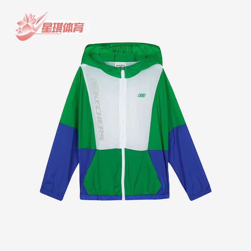 儿童运动休闲连帽外套斯凯奇正品
