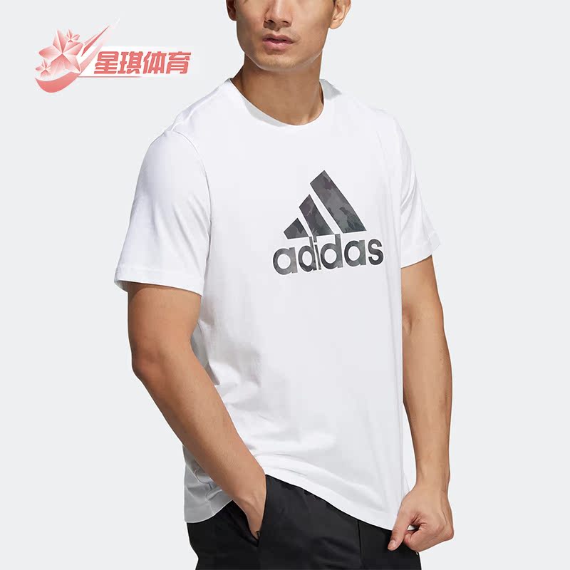 阿迪达斯夏休闲男运动短袖T恤