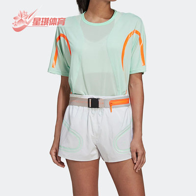 阿迪达斯夏女运动圆领短袖T恤