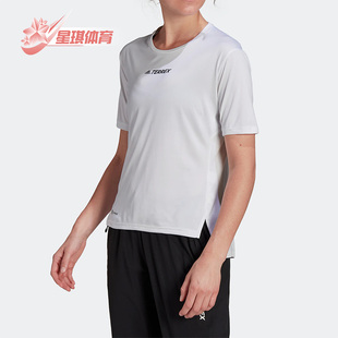 夏季 Adidas 阿迪达斯正品 TERREX T恤H53387 女子户外运动休闲短袖