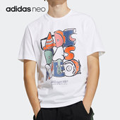 阿迪达斯正品 TEE1夏季 NEO Adidas SSFV5 运动男子短袖 T恤GP4864