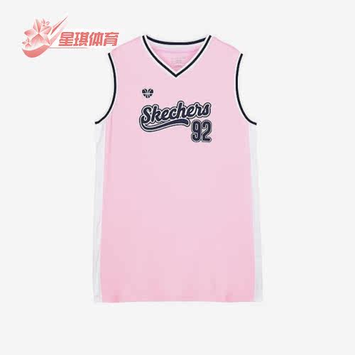女运动针织无袖连衣裙斯凯奇正品