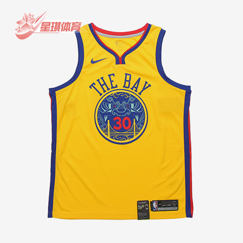 Nike/耐克正品库里勇士队30号球迷版男子运动球衣912101-728