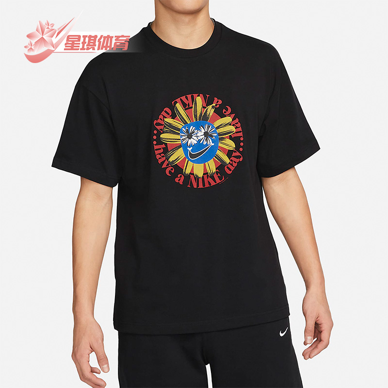 Nike/耐克正品夏季新款男子时尚宽松圆领印花短袖T恤 DV0683-010