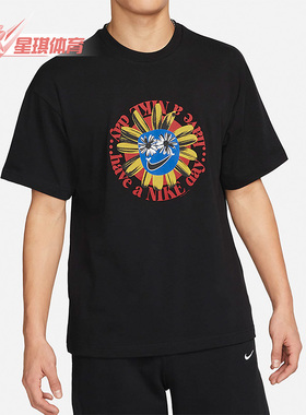 Nike/耐克正品夏季新款男子时尚宽松圆领印花短袖T恤 DV0683-010
