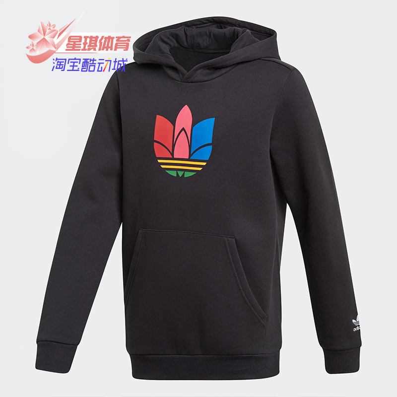 三叶草休闲风运动卫衣套头衫