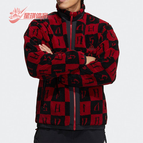 阿迪男双面可穿摇粒绒针织外套