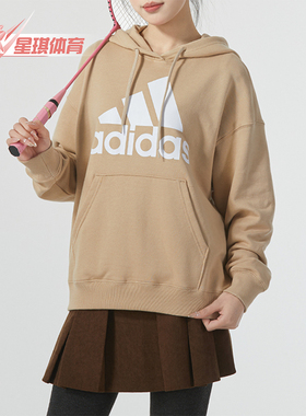 Adidas/阿迪达斯正品W BL FT O HD女士宽松连帽套头衫IR5448