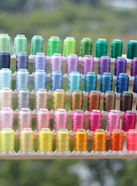 狂想家120D2涤纶绣花线高强家用丝光高速电脑绣花缝纫机马卡龙色