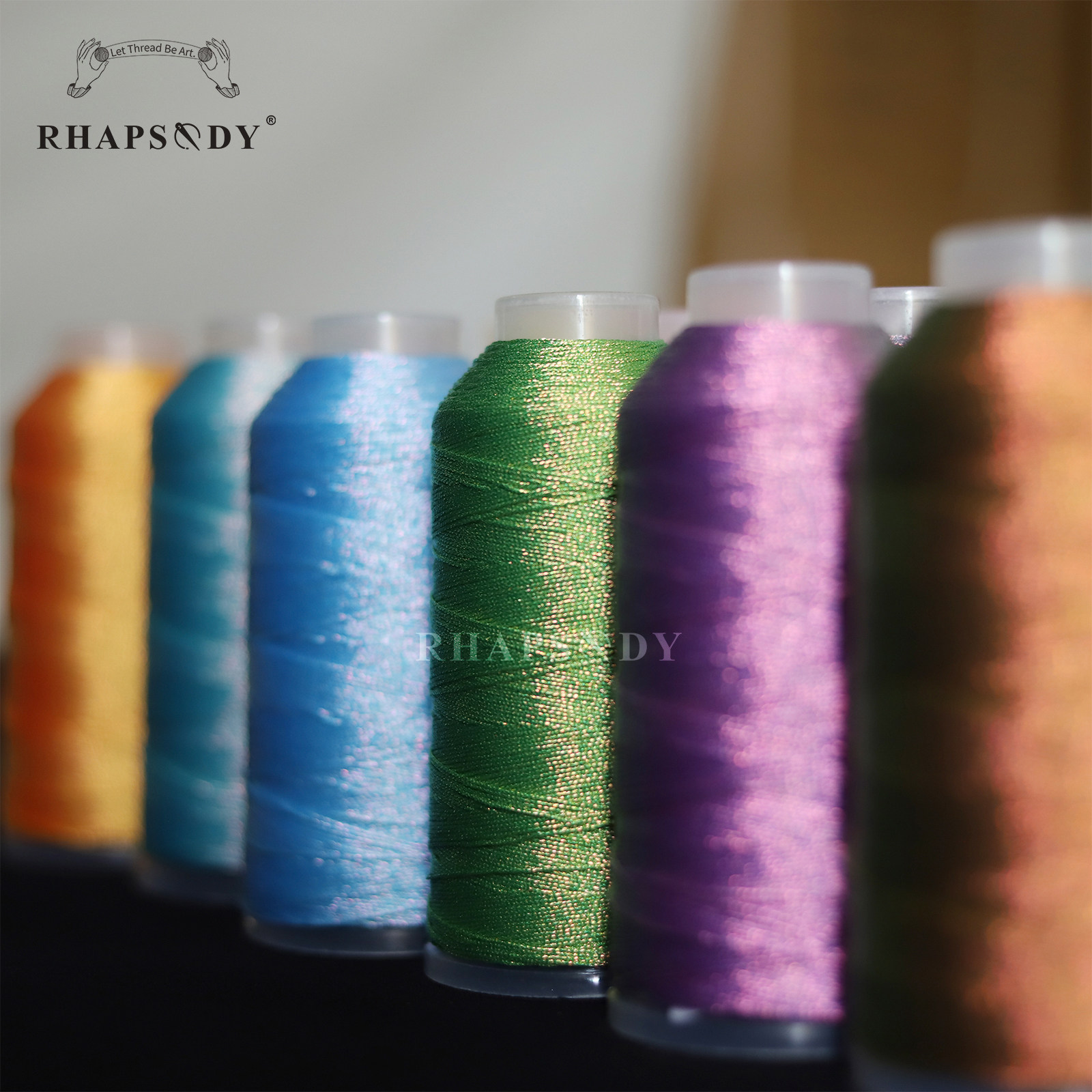 Rhapsody韩国进口料幻彩线金属6股大卷DIY编绳织手链项链微钩梭编