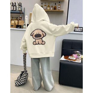 女童外套春秋2024秋装新款女大童连帽衫洋气学生卫衣外套拉链上衣