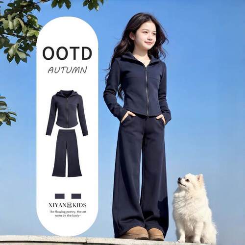 女大童秋套装学生初中生运动衣服