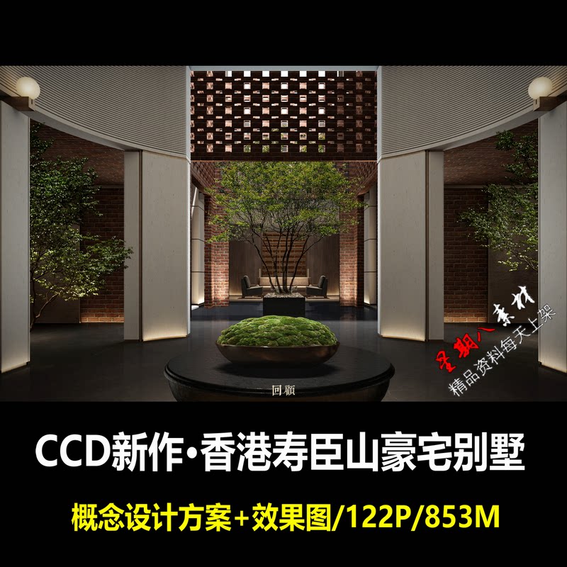 f213ccd香港寿臣山豪宅别墅项目室内设计方案概念汇报文本效果图