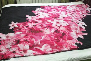 被套单件外贸出口余货仿真丝涤纶印花布料特惠价被芯罩190x210cm