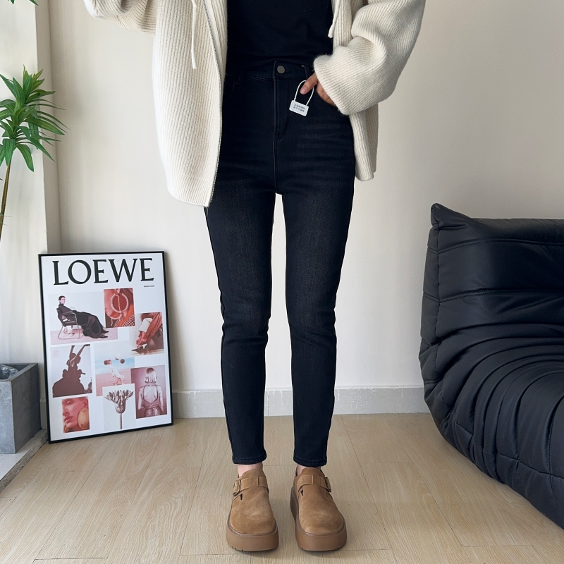 大码厚绒九分铅笔裤显瘦小脚裤