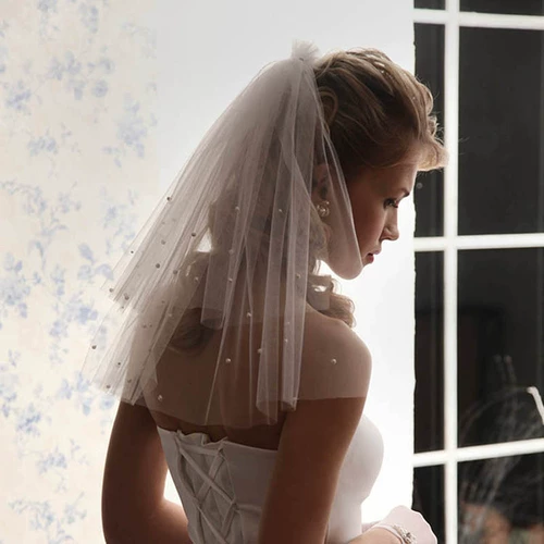 Короткий аксессуар для волос для невесты из жемчуга, французский стиль, простой и элегантный дизайн