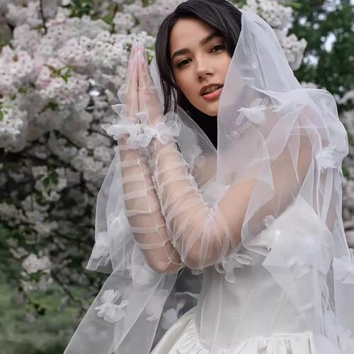 新娘婚纱仙气甜美氛围感写真手套