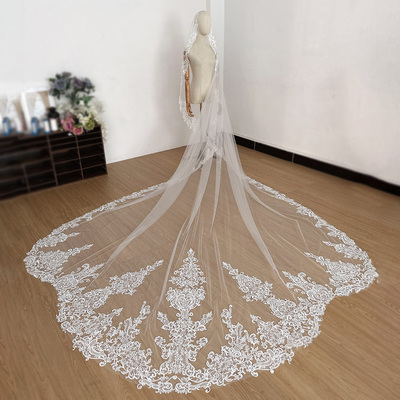 新娘结婚5米长户外婚礼头纱