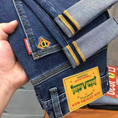 2025新款 牛仔裤 男潮牌休闲弹力修身 高端潮流秋冬季 弹力长裤 古士狼