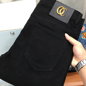 小脚裤 黑色牛仔裤 休闲百搭弹力修身 欧货潮流韩版 加绒加厚 男秋冬款