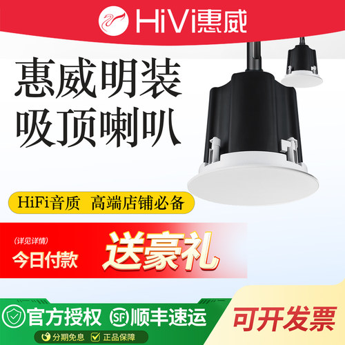 Hivi/惠威明装吸顶喇叭HiFi音质