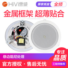 Hivi/惠威 TD206店铺背景音乐TD205定压吸顶喇叭门店吊顶天花音响