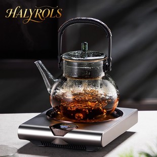 海丽珞思纯钛茶隔玻璃蒸茶壶轻奢电陶炉围炉煮茶专用小容量烧水壶