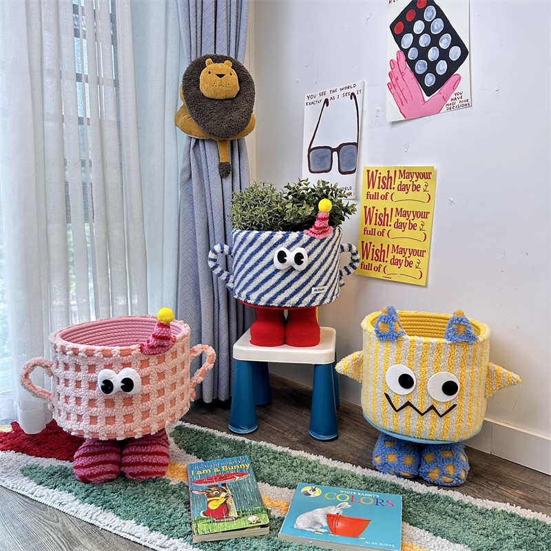 优趣良品原创小怪兽收纳筐折叠家用ins小众设计收纳玩具零食整理,收纳整理,收纳箱,淘宝优惠券,粉丝福利购,淘宝优惠卷