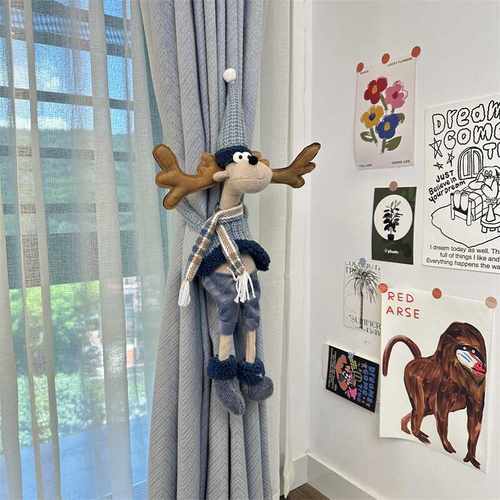 原创窗帘扣装饰品麋鹿窗帘扣绑带