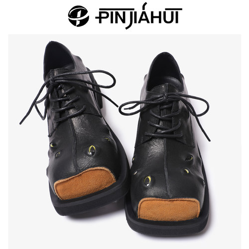 休闲工装女鞋英伦风猪嘴鞋小皮鞋