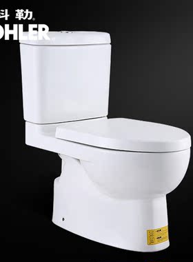 科勒双冲座便器瑞琦大包分体家用卫生间抽水马桶坐便器3991T-S2-0