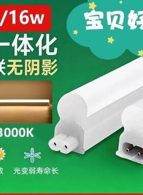 餐车电瓶12V低压LED灯管支架一体化T5无影灯管电杠日光灯节能防水