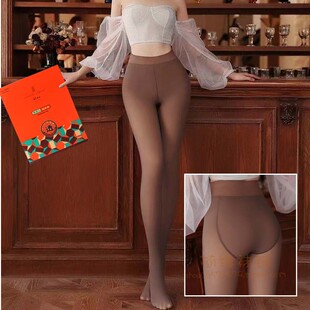 袜 黑透肤假透肉高弹百搭女打底裤 拉贝拉371加绒透肤裤 2500D秋冬款