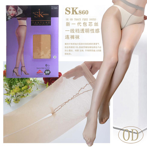 6双包邮SK860一线裆OD超薄隐形脚尖透明情趣性感无痕连裤袜子sk - 封面
