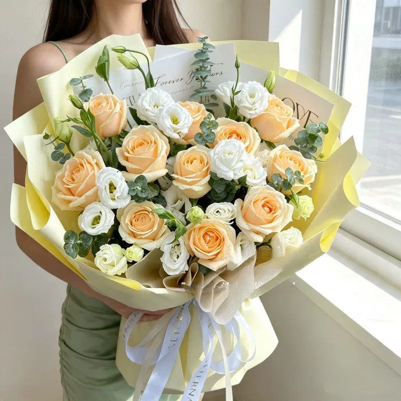 教师节武汉向日葵香槟玫瑰花束配送老师生日鲜花速递同城宜昌襄阳