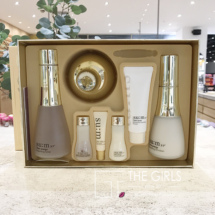韩国sum37呼吸套装时光能量套盒水乳霜7件套 孕妇可用