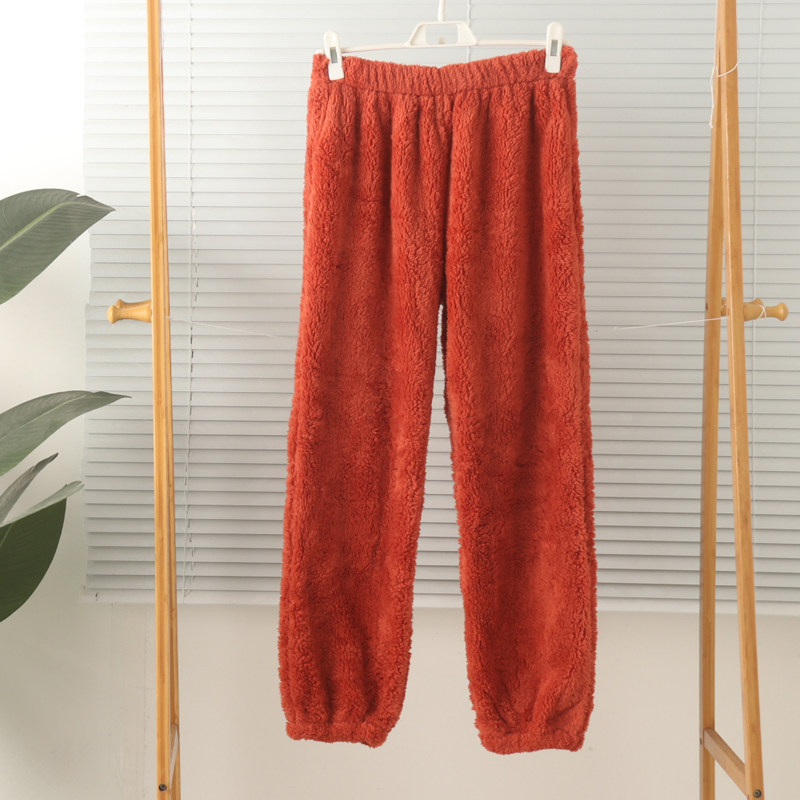 特价女士加厚珊瑚绒加绒高腰家居裤睡裤裤子长裤保暖秋冬大码