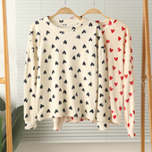 特价 家居服睡衣上衣保暖秋冬 外贸女超柔宝宝绒薄绒圆领长袖