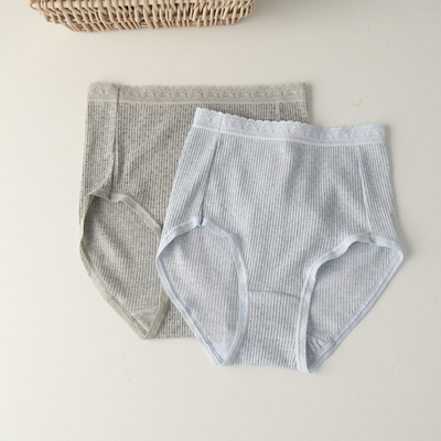 女纯棉高腰三角内裤裤头