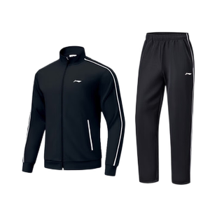 李宁运动套装男女款2026春秋新款立领开衫无帽卫衣外套休闲运动服