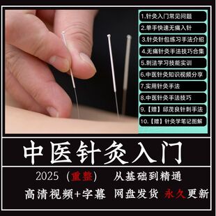 中医针灸学视频教程治疗绝技零基础扎针技法音频针灸学习课程