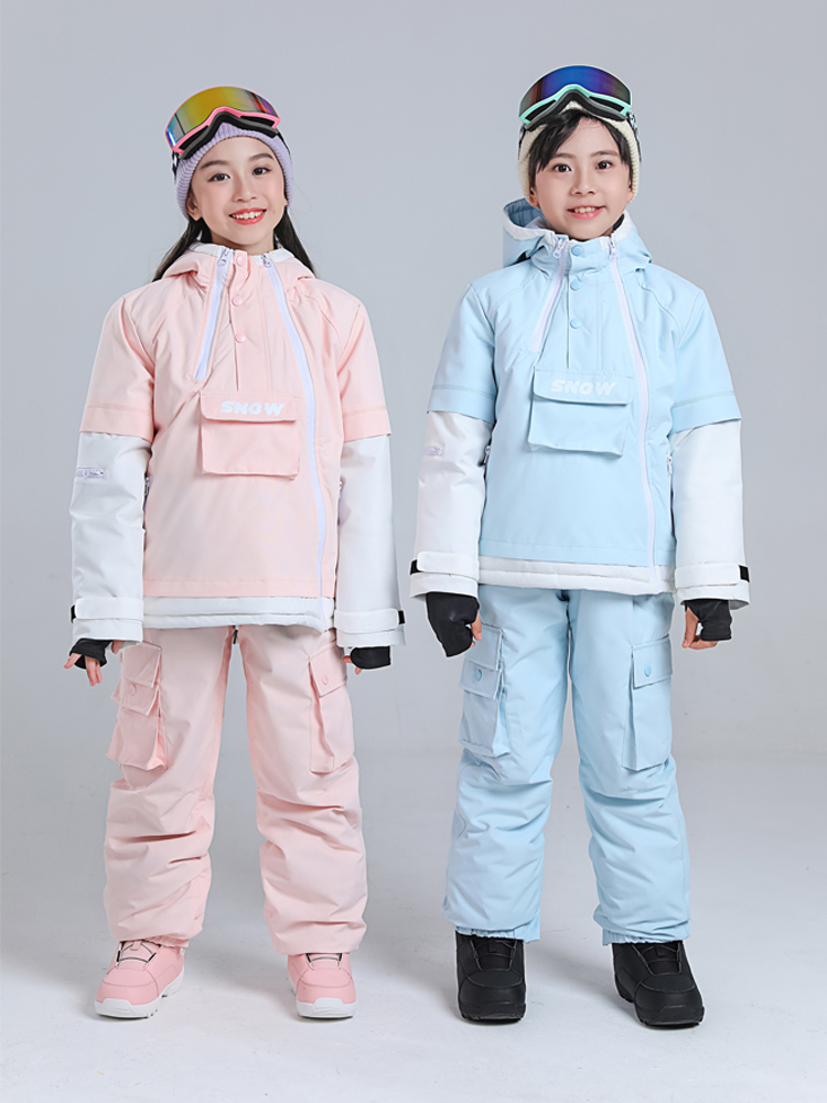 MNP儿童滑雪服防水透气加棉保暖