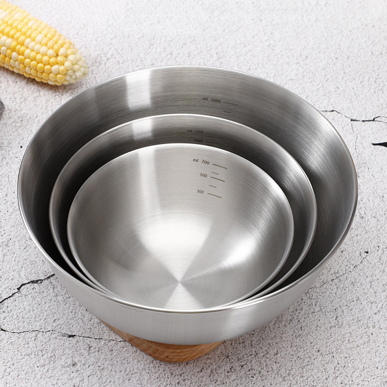 304 Stainless steel Unstamped Same item Graduation Water line And surface Mixing Basin Salad bowl Food bowlin the Tableware , Tableware , Basin  category - from Buy2taobao.com to provide professional Taobao agent buy service