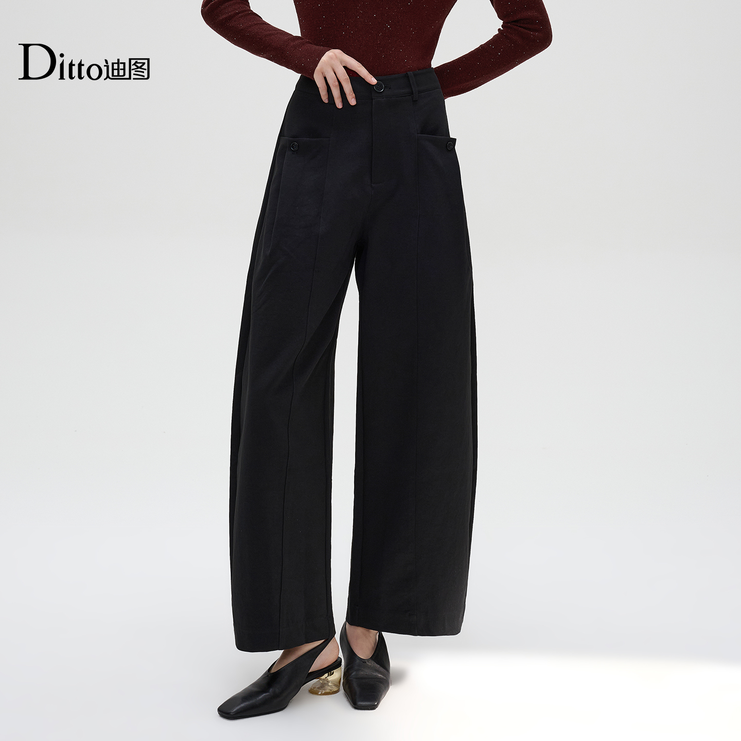 Ditto/迪图2025秋冬新款弯刀裤