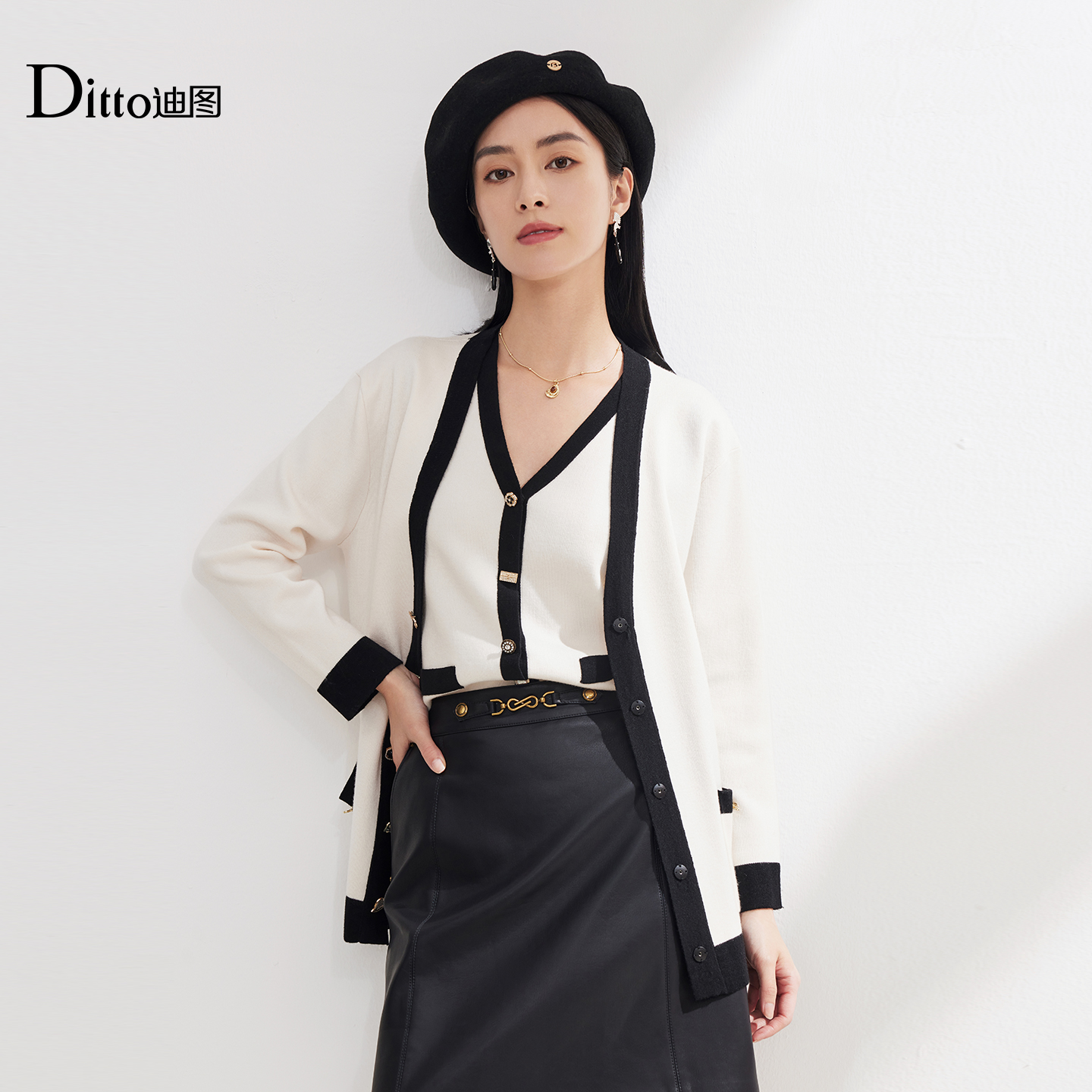 Ditto/迪图2025秋新款针织开衫