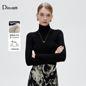 Ditto 气质高级感百搭上衣 纯羊毛半高领针织衫 迪图2025秋季 新款