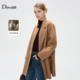 Ditto 迪图2025秋冬新款 复古双排扣羊毛呢大衣女时髦优雅气质外套