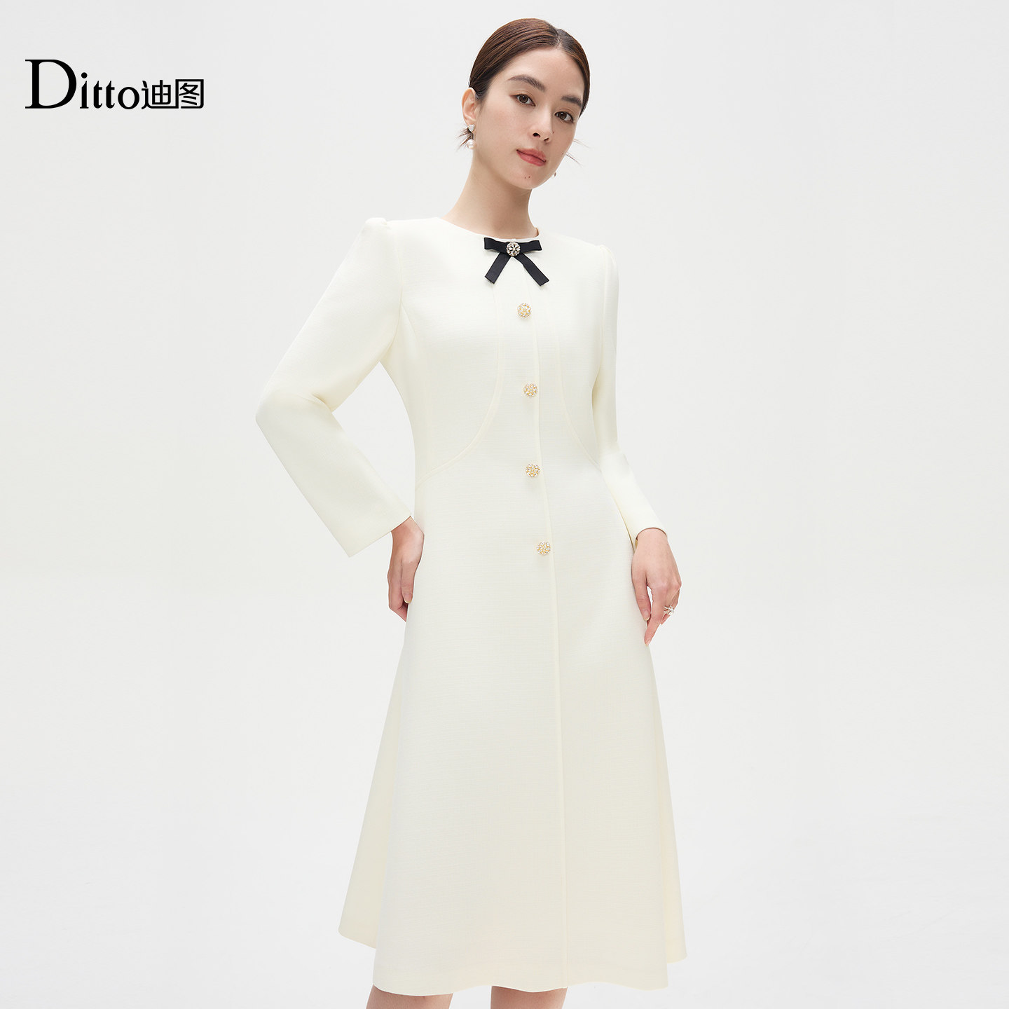 Ditto/迪图气质优雅轻奢连衣裙